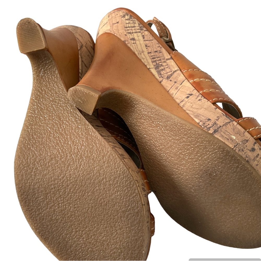 SM New York Calissta Natural Paris cork wedge 3 inches, size 6 nude color - Picture 4 of 6